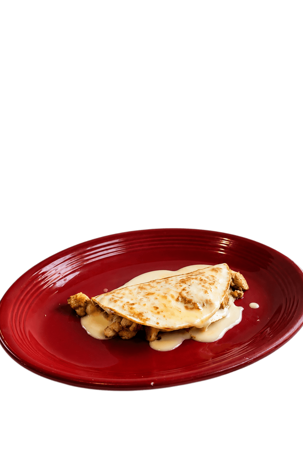 Grilled Chicken Quesadilla with cheese dip